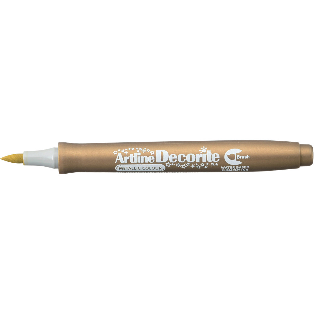 Artline Decorite Brush Markers Metallic Gold Pack Of 12