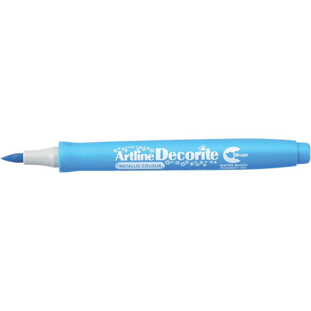 Artline Decorite Brush Markers Metallic Blue Pack Of 12