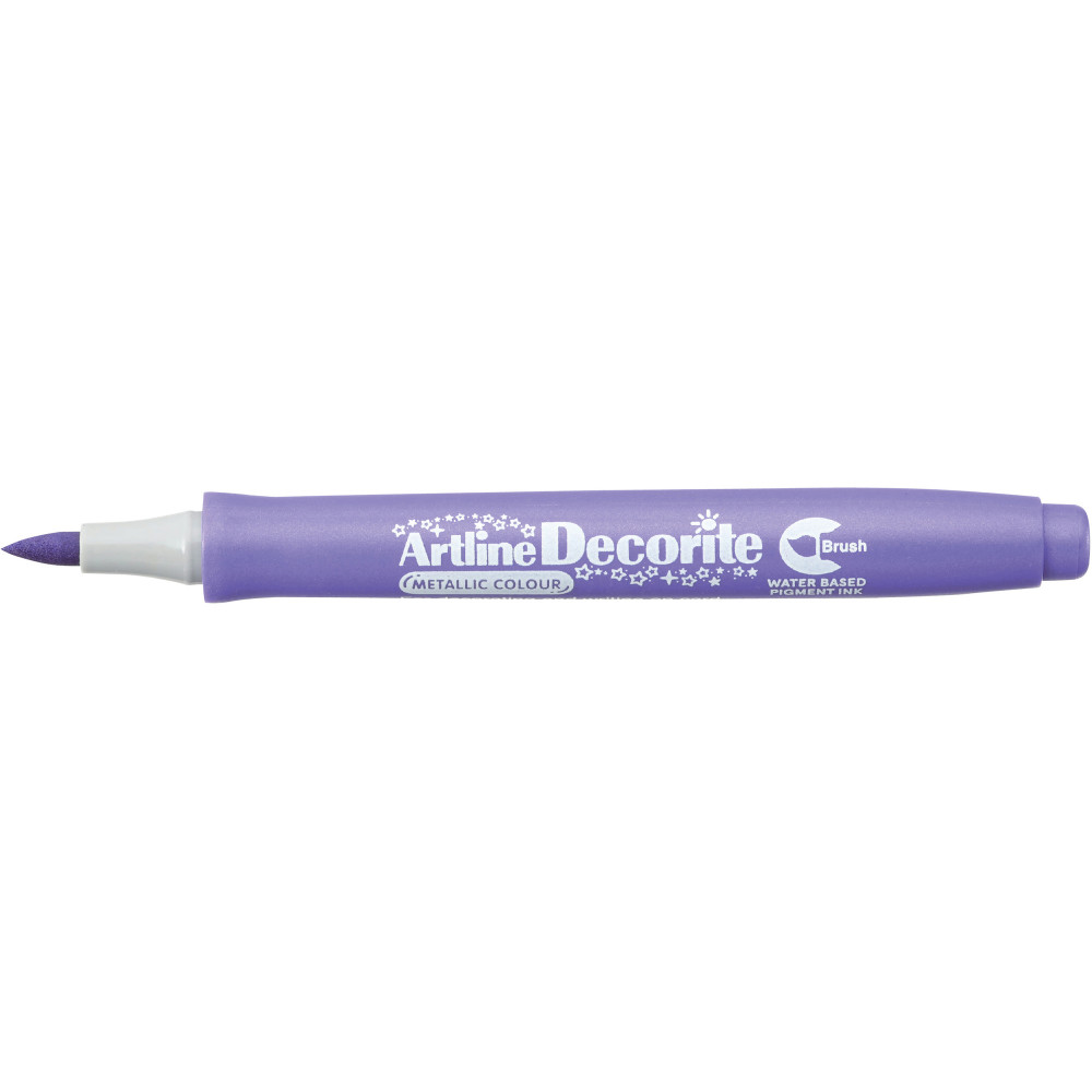 Artline Decorite Brush Markers Metallic Purple Pack Of 12