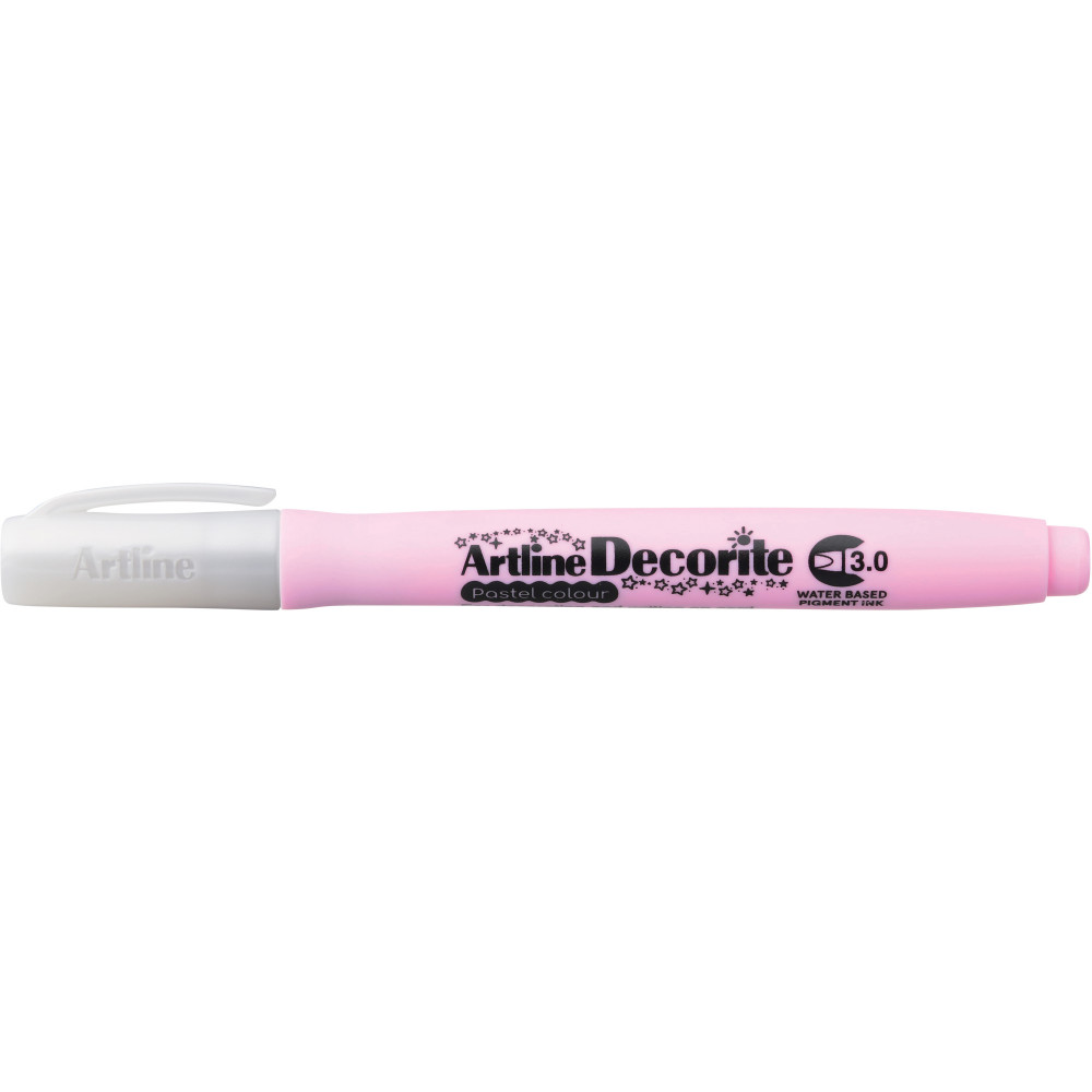 Artline Decorite Markers 3.0mm Chisel Pastel Pink Pack Of 12