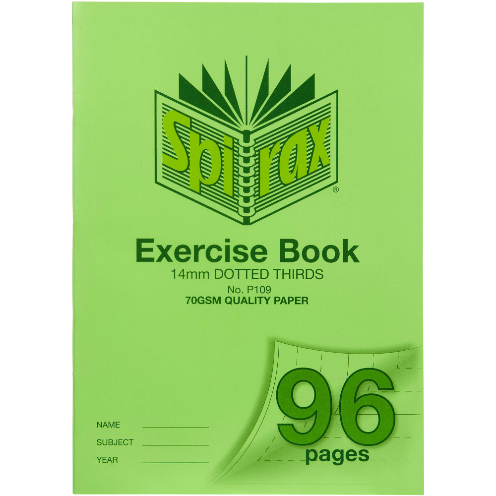 Spirax Exercise Book P109 A4 96 Page 14mm Dotted Thirds