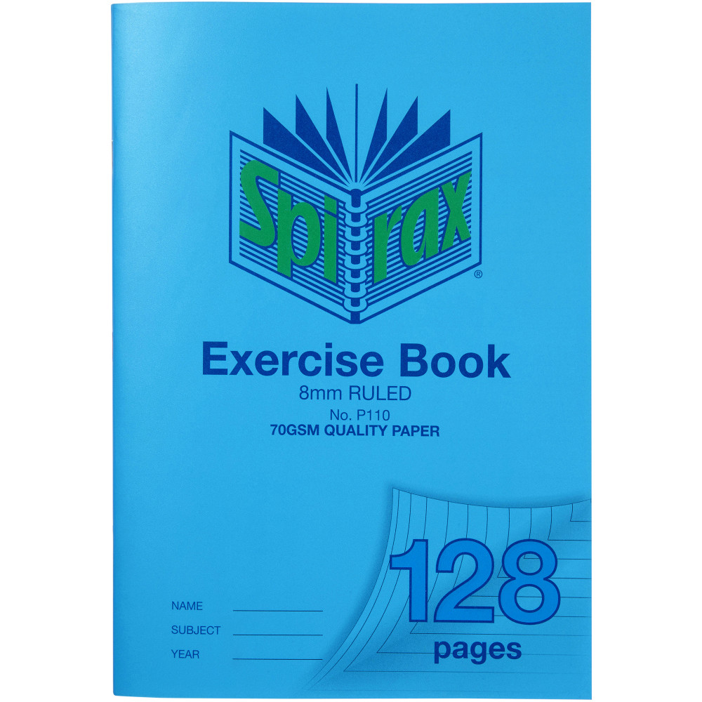 Spirax Exercise Book P110 A4 128 Page 8mm Ruled