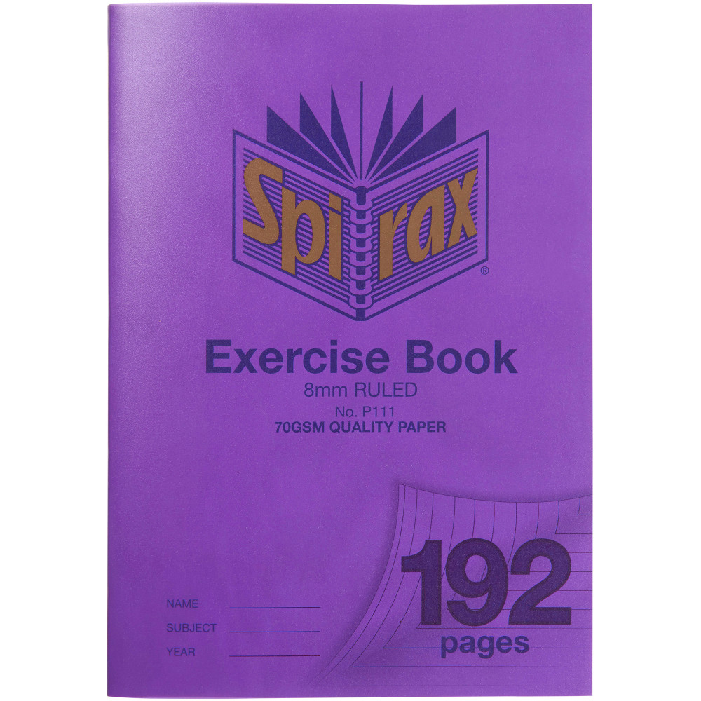 Spirax Exercise Book P111 A4 192 Page 8mm Ruled