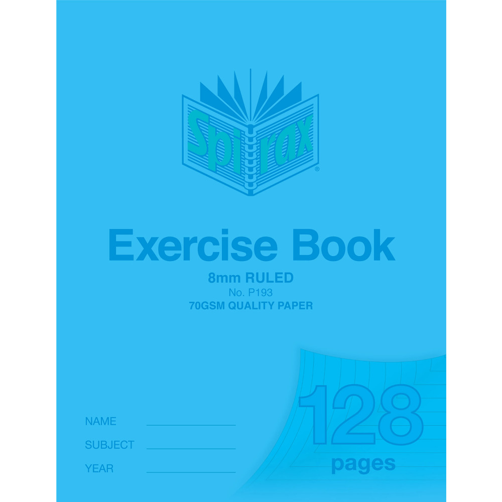 Spirax Exercise Book P193 225X175mm 128 Page 8Mm Ruled