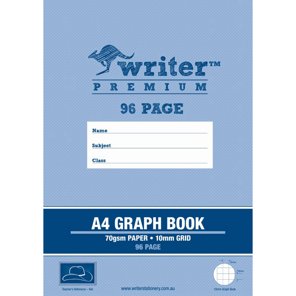 Writer Premium Graph Book A4 10mm 96 Pages