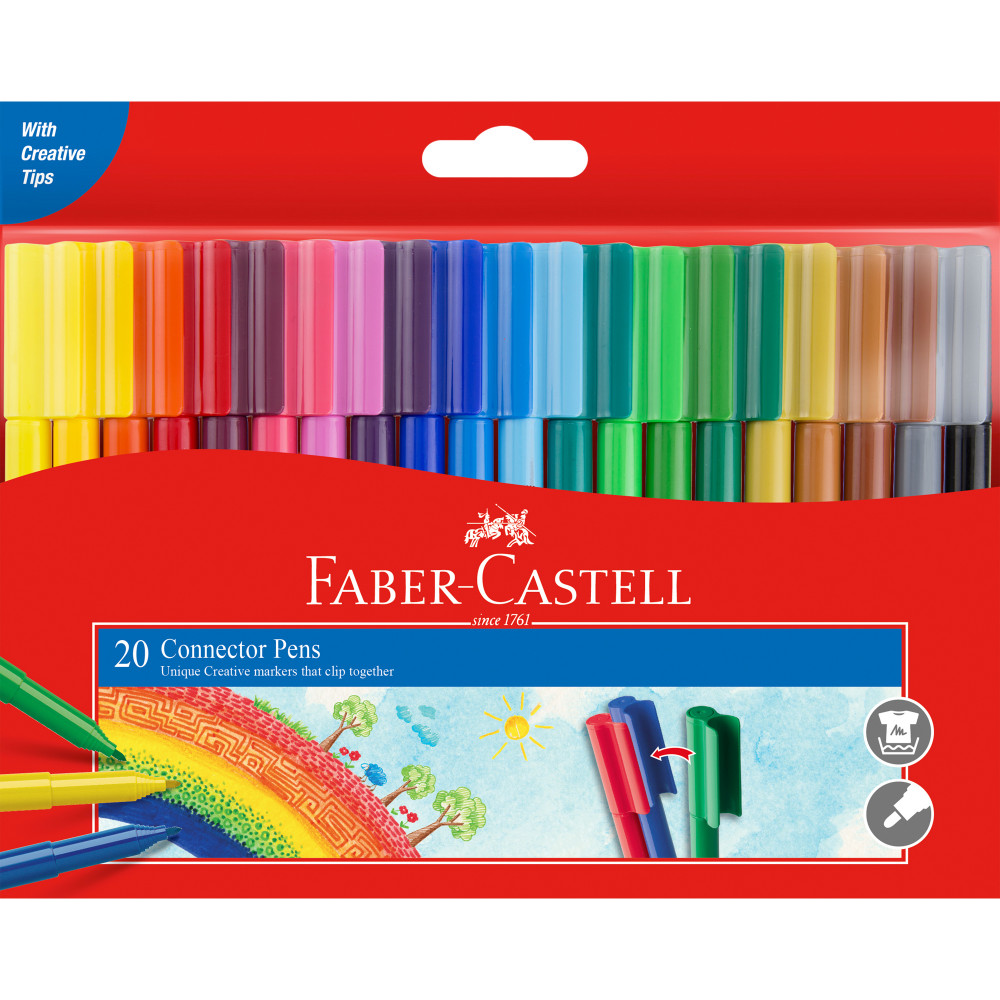 FABER-CASTELL CONNECTOR PEN Assorted 20s