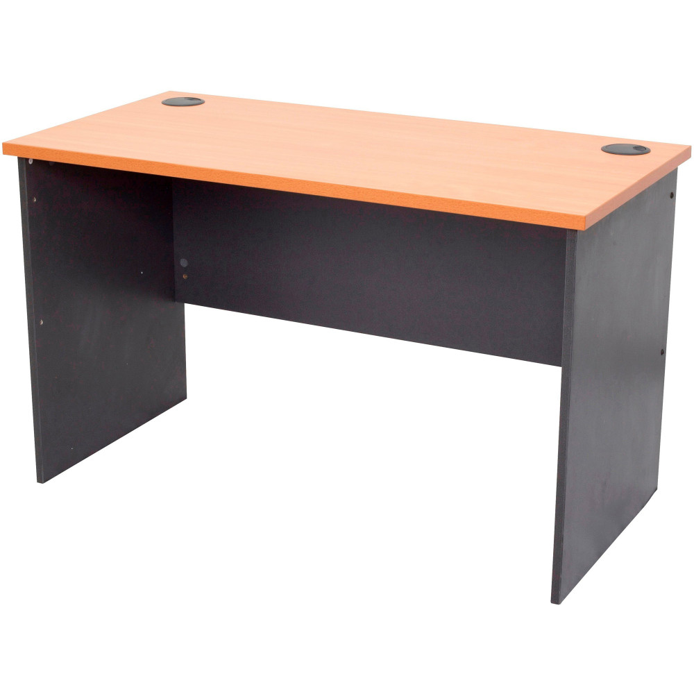 Rapidline Melamine Open Desk 1800mmWx900mmD Beech and Ironstone