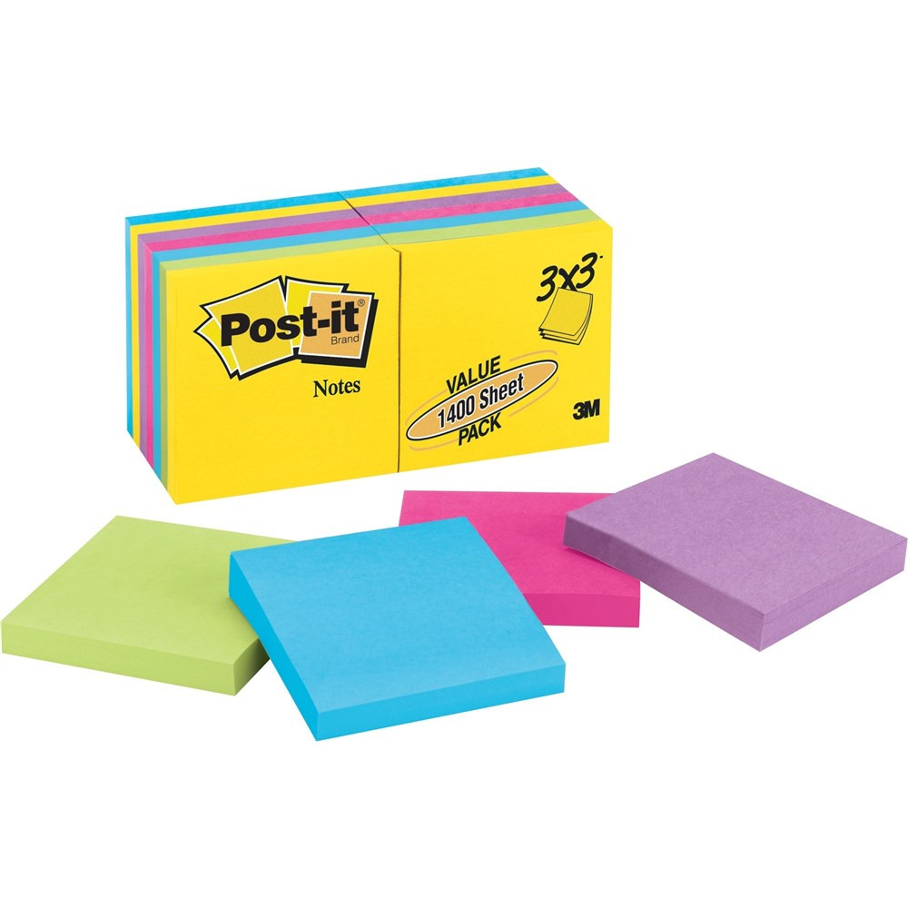 POST-IT 654-14AU NOTES ULTRA 76  x 76mm Pack of 12 100 Sheets Each
