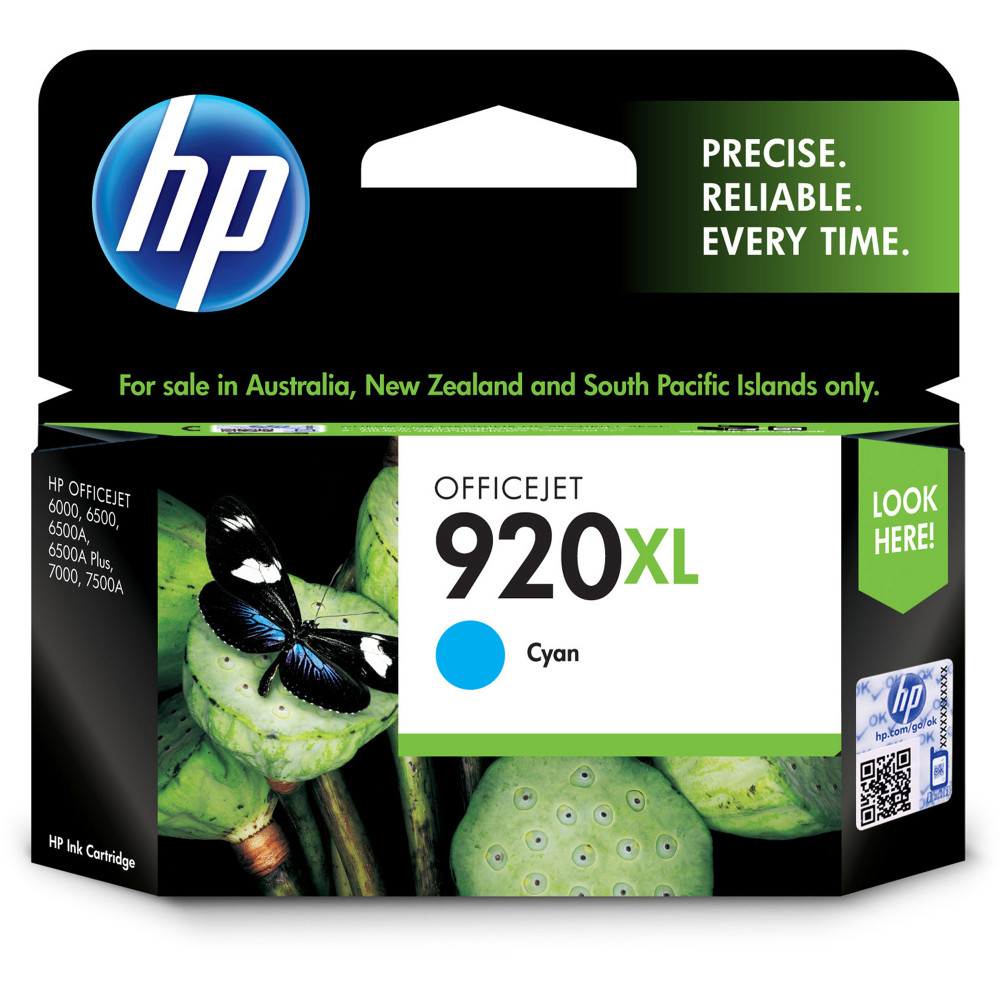HP #920 INKJET CARTRIDGE CD972AA, Cyan