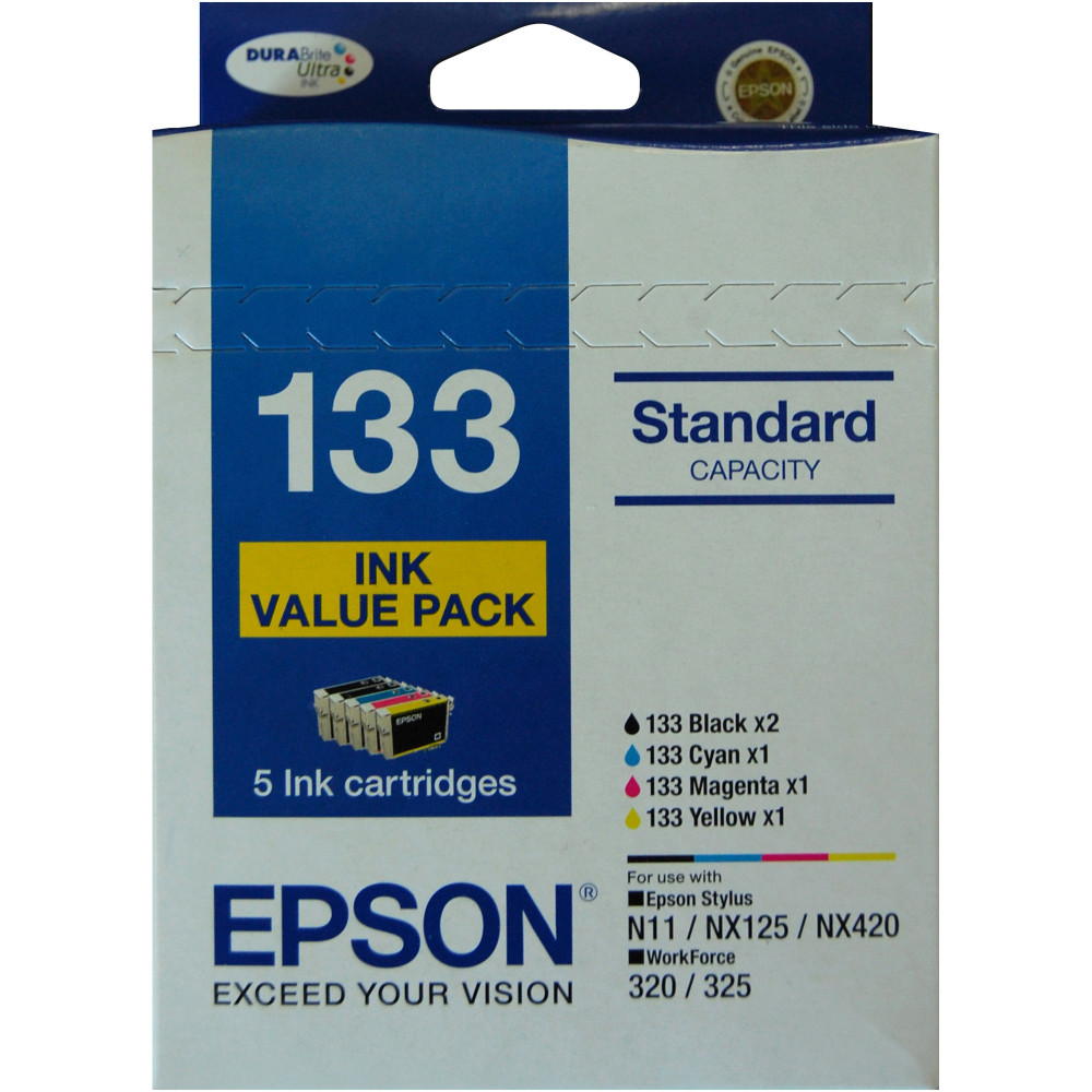 EPSON 133 INK CARTRIDGE Value Pack, BK,C,M & Y