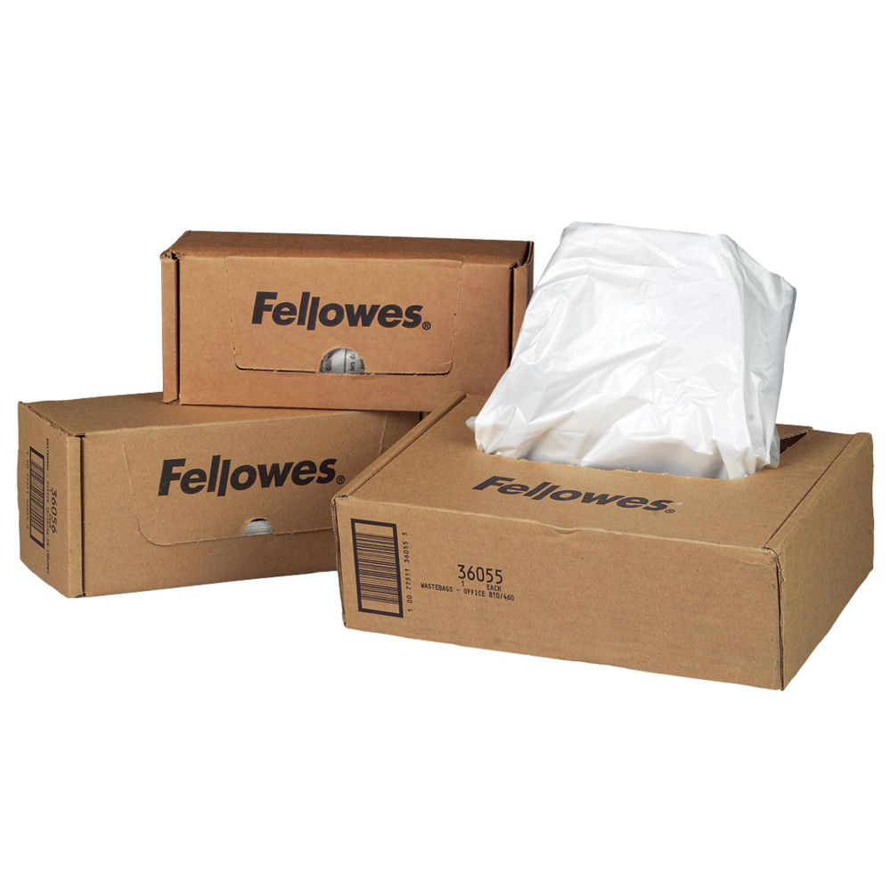 FELLOWES SHREDDER ACCESSORIES Bags H670mm x WDia1240mm Box of 100