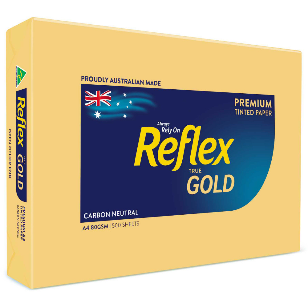 REFLEX TINTS COPY PAPER A4 80gsm Gold