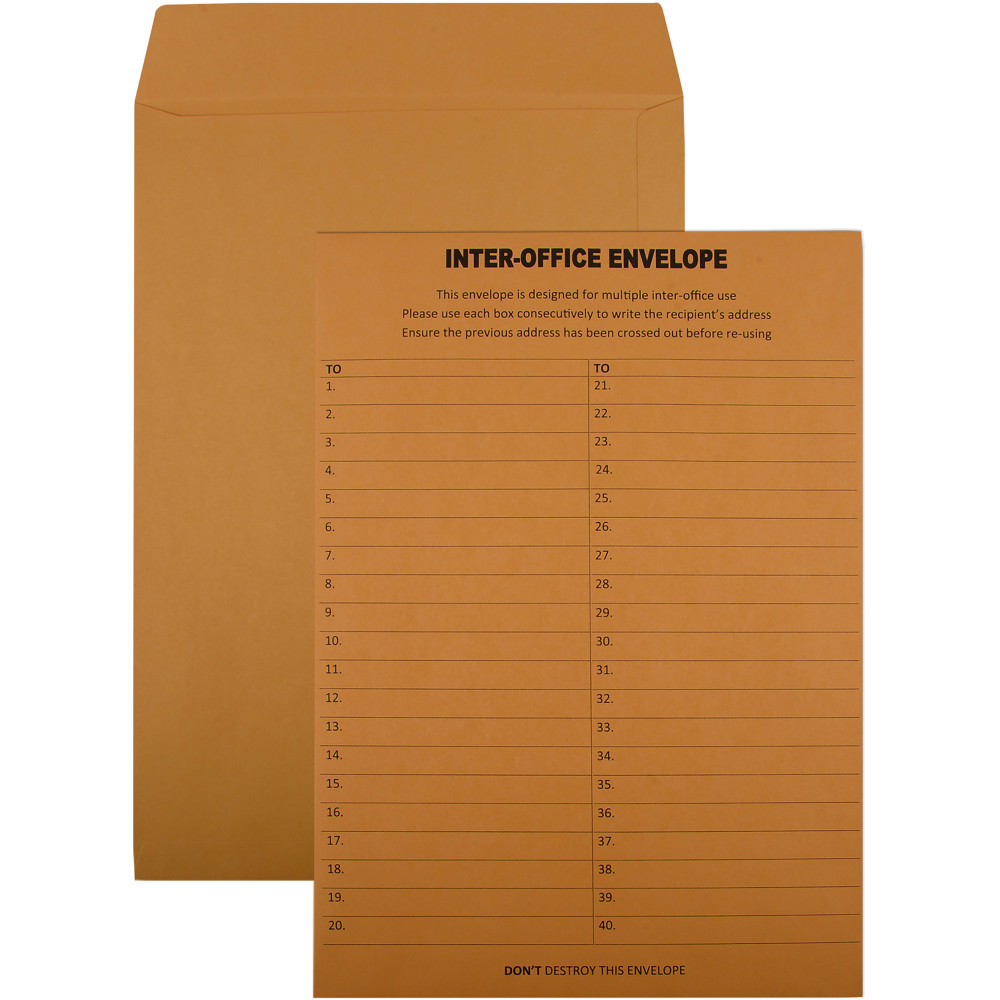 CUMBERLAND POCKET ENVELOPE C4 324x229 Gold Interoffice Box of 250