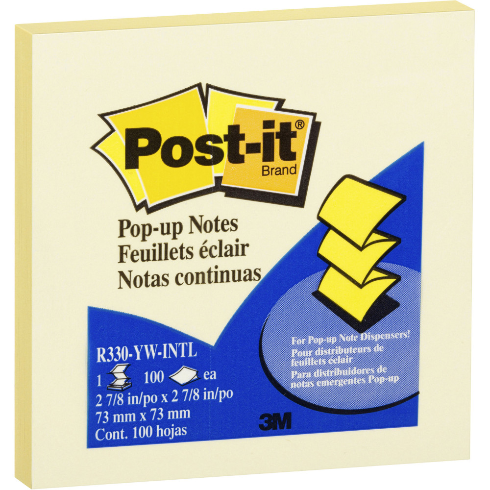 POST-IT R330-YW POP UP NOTES Refills 76x76mm Yellow - Pack Of 12
