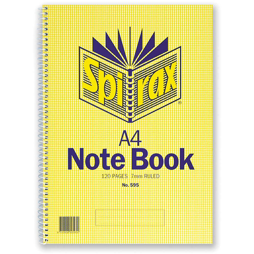 SPIRAX 595 NOTEBOOK A4 120 Page 297x210mm S/O