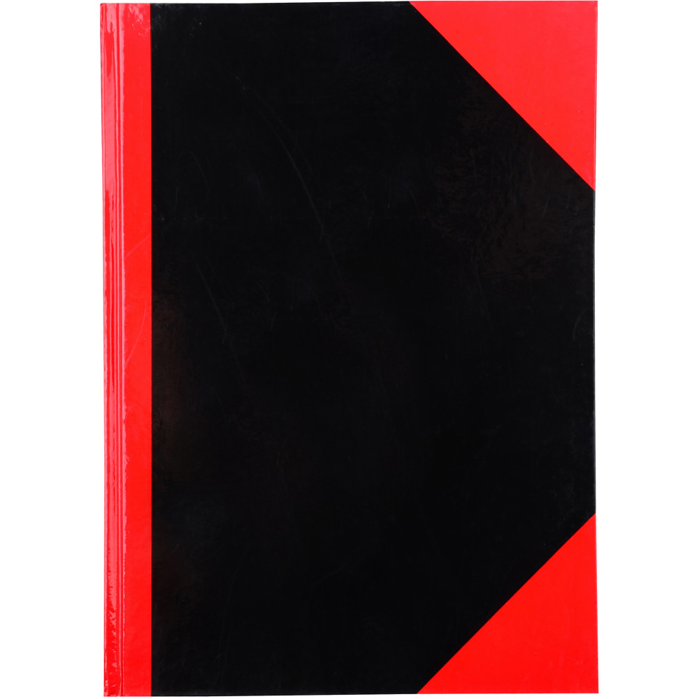 RED AND BLACK NOTEBOOK Gloss Cover A4 150 Leaf Cumberland