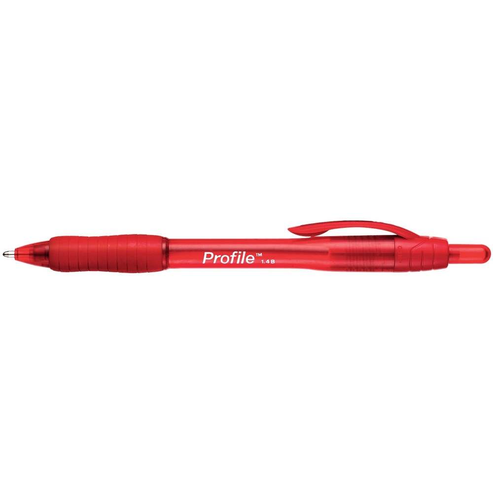 PAPERMATE PROFILE B/POINT PEN 1.4mm Retractable Bold Tip Red