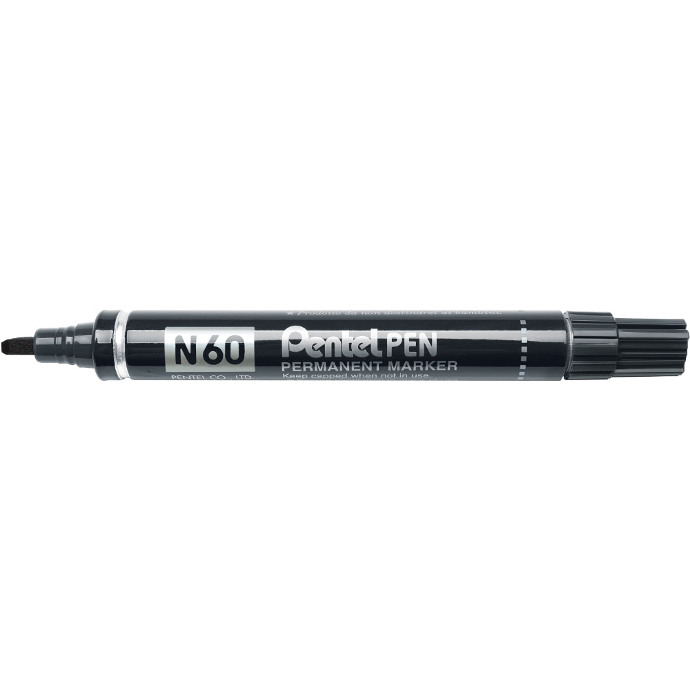 PENTEL N60 PERMANENT MARKERS Chisel Black