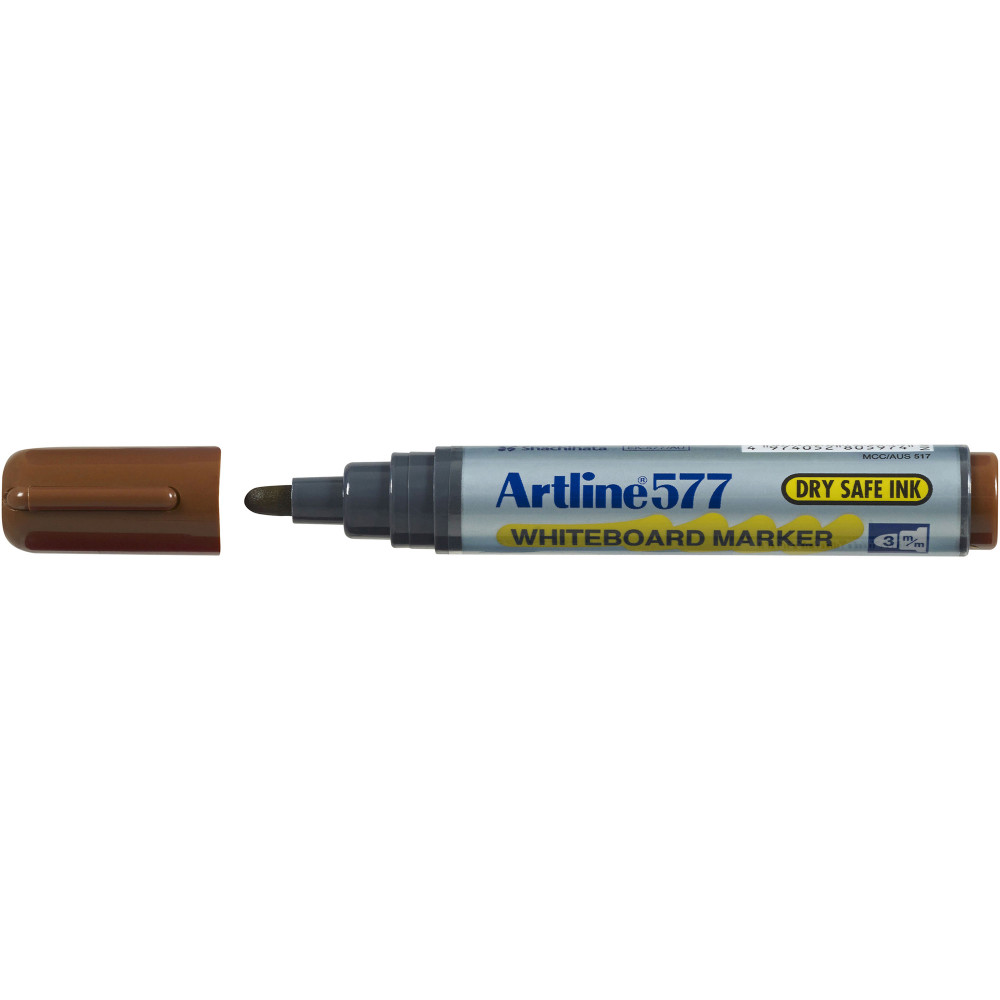 ARTLINE 577 WHITEBOARD MARKERS Drysafe Med Bulletbrown