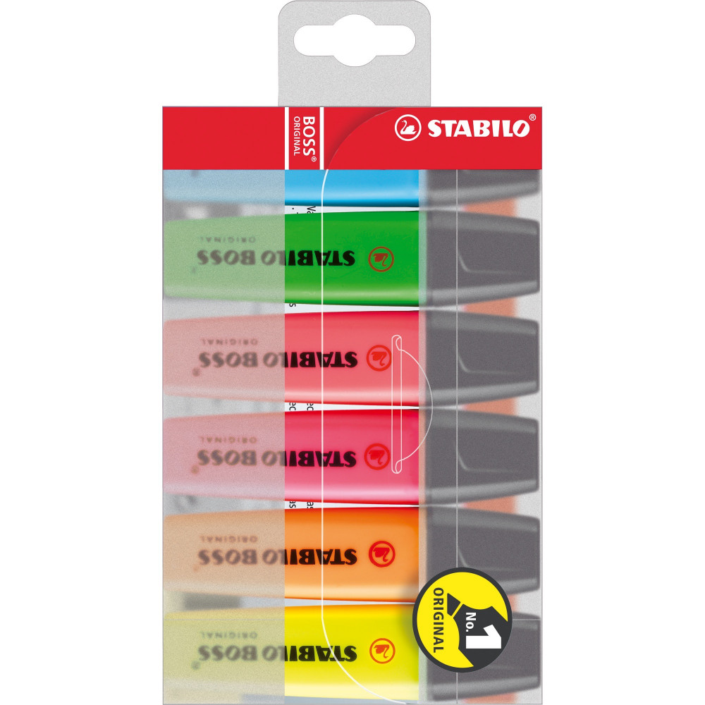 STABILO BOSS 70/6-6 HIGHLIGHTR Assorted  6 Colours