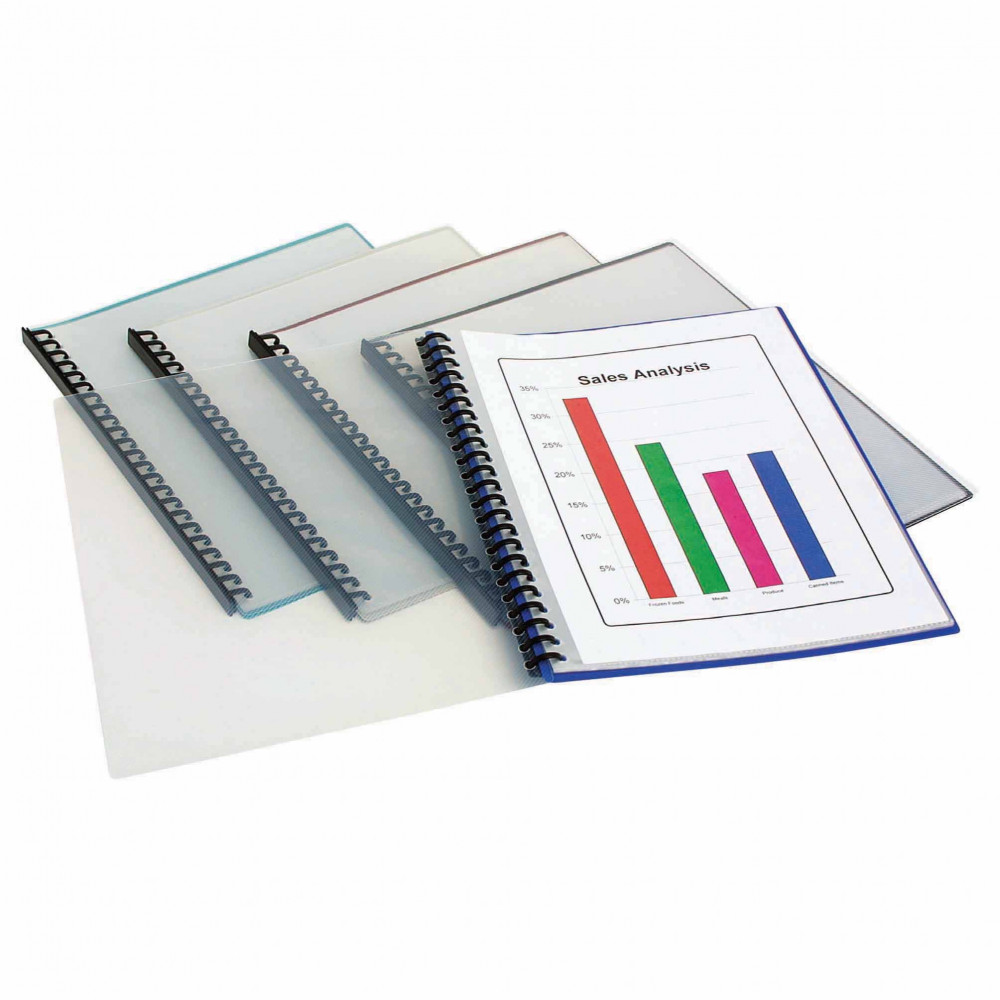 MARBIG REFILLABLE DISPLAY BOOK Clearfront A4 20Pocket Black