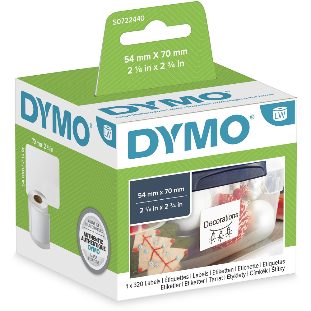 DYMO LABELWRITER LABELS Paper Badge 54x70mm Wht(30324)