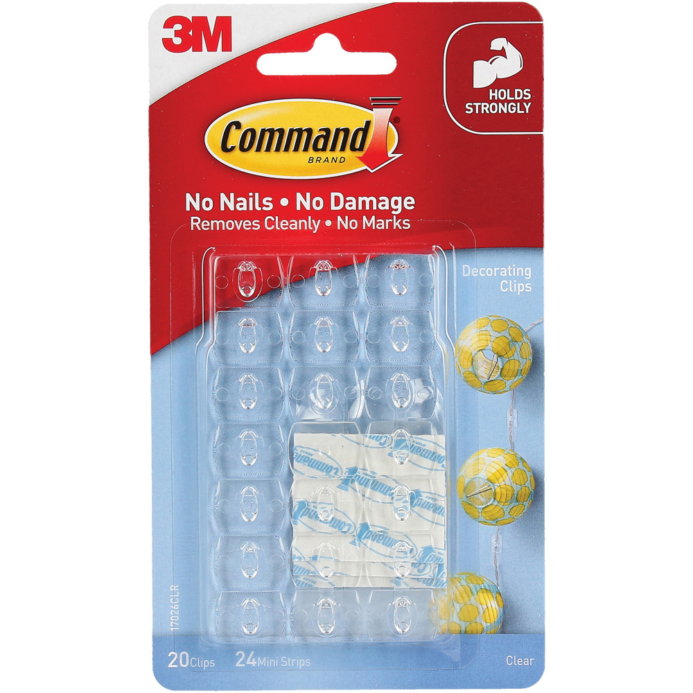 COMMAND CLEAR DECORATOR CLIP 20 Pack 17026CLR