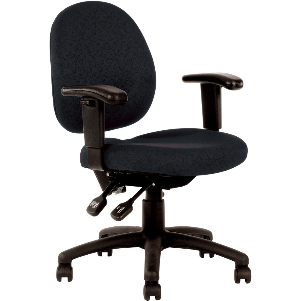 LINCOLN TYPIST CHAIR M/B&ARMS Black Fabric