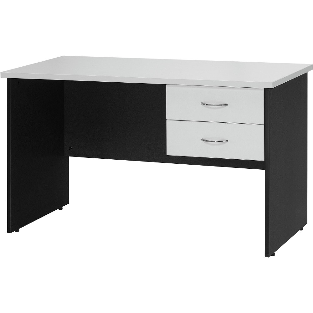 LOGAN STUDENT DESK 1200x600mm With 2 Drawers White & Ironstone