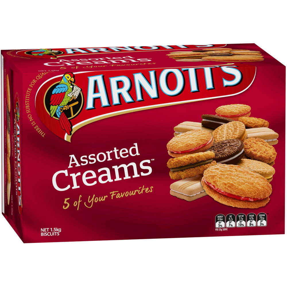 ARNOTTS BISCUITS 1.5k Assorted Cream Bulk Pack