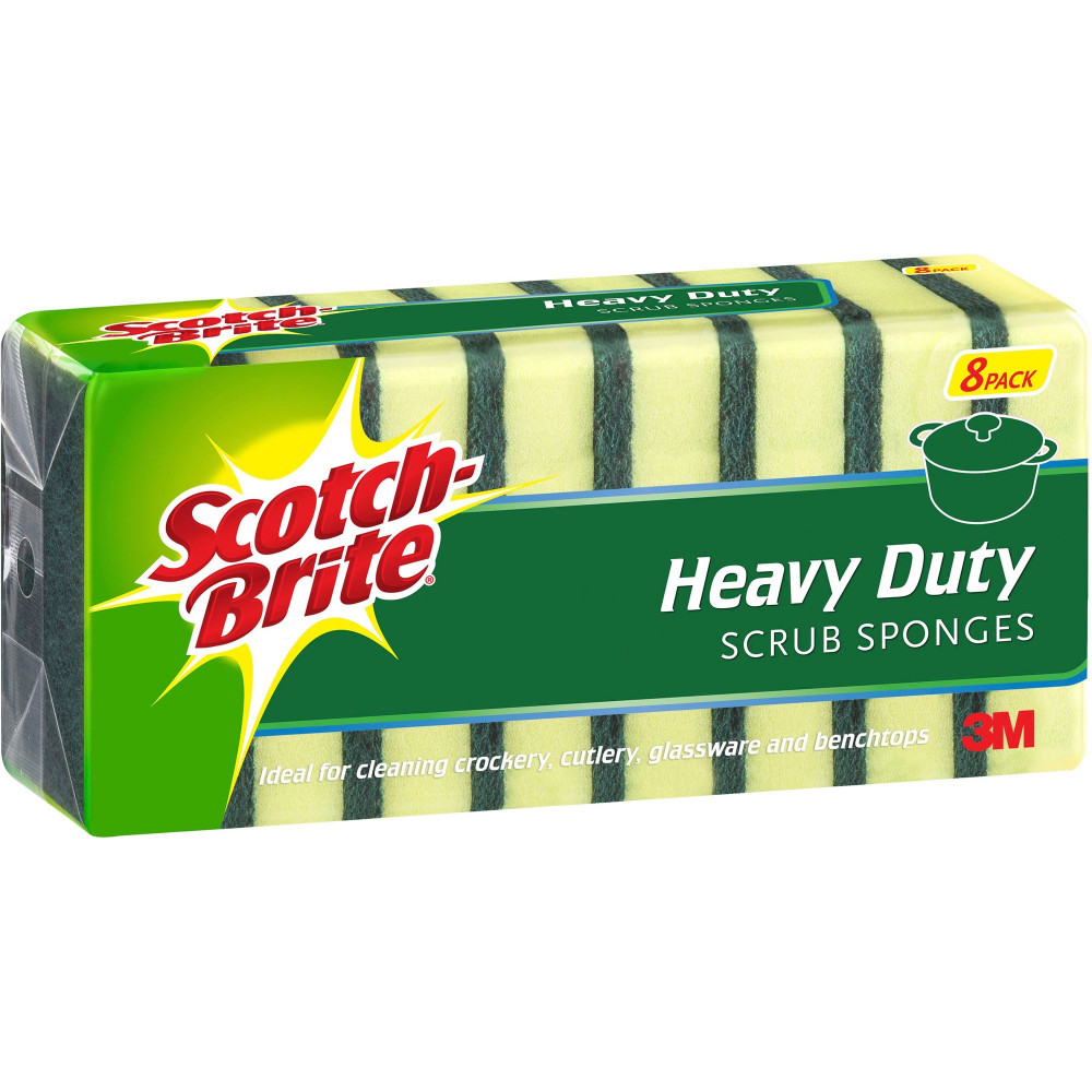 SCOTCH-BRITE SPONGE Heavy Duty Scrub 8pk