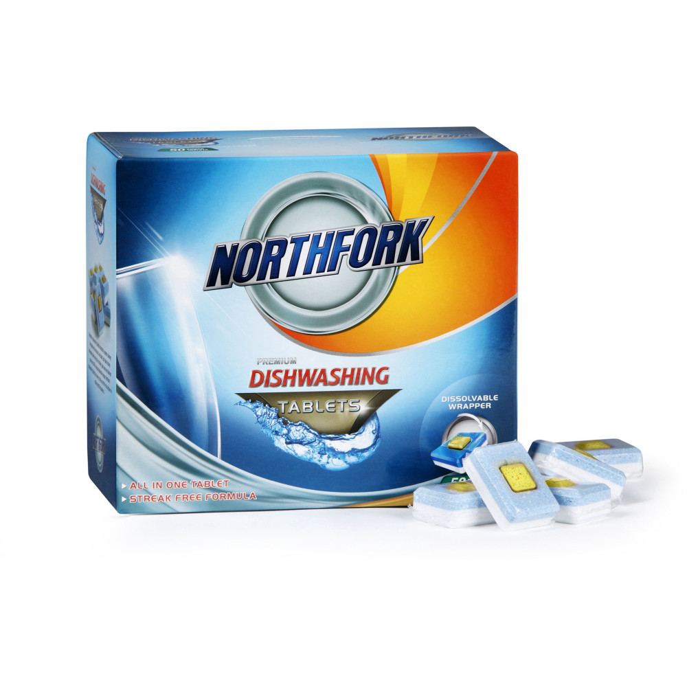 NORTHFORK DISHWASHING TABLETS Premium All In One Box of 50 Tablets