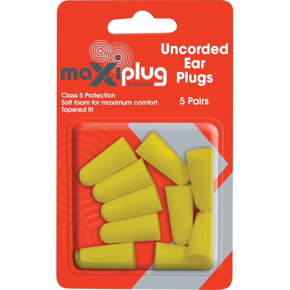 MAXISAFE DISPOSABLE EARPLUGS Uncorded Class 5 27dB