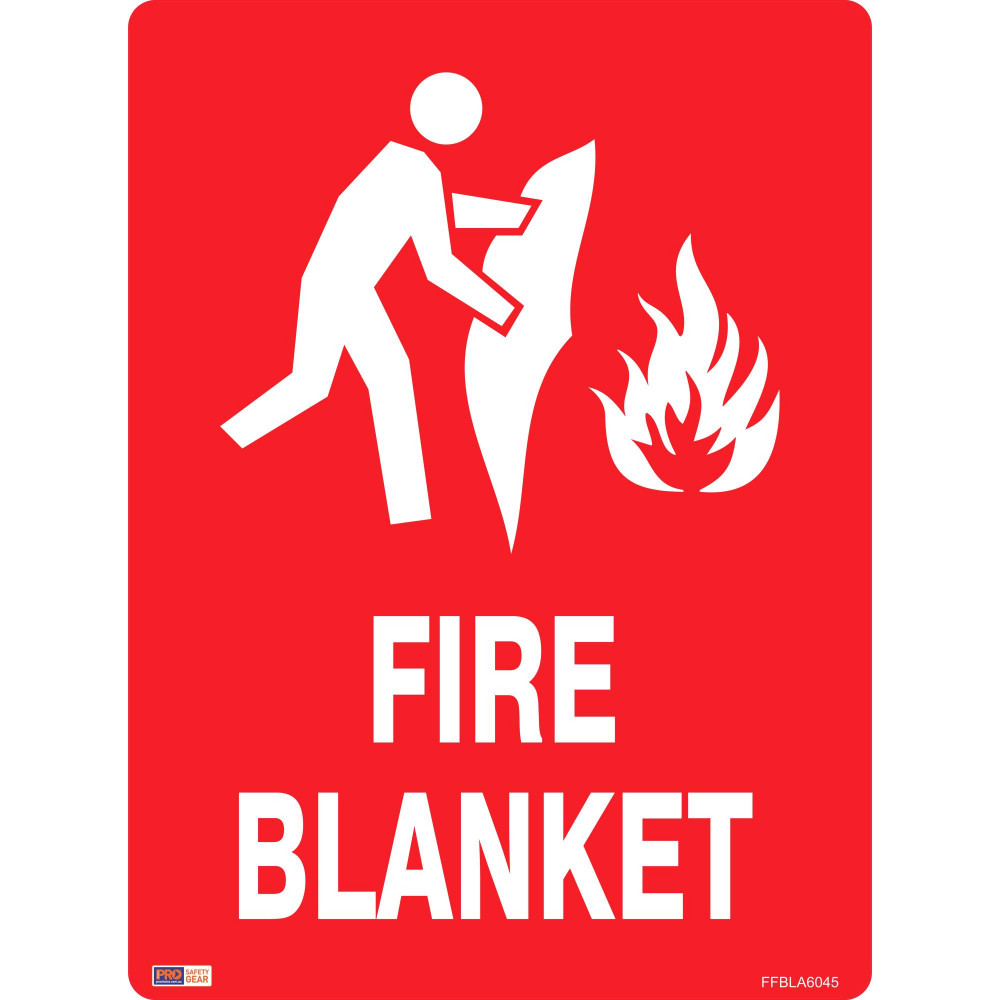 SAFETY SIGNAGE - FIRE Fire Blanket 450mmx600mm Metal