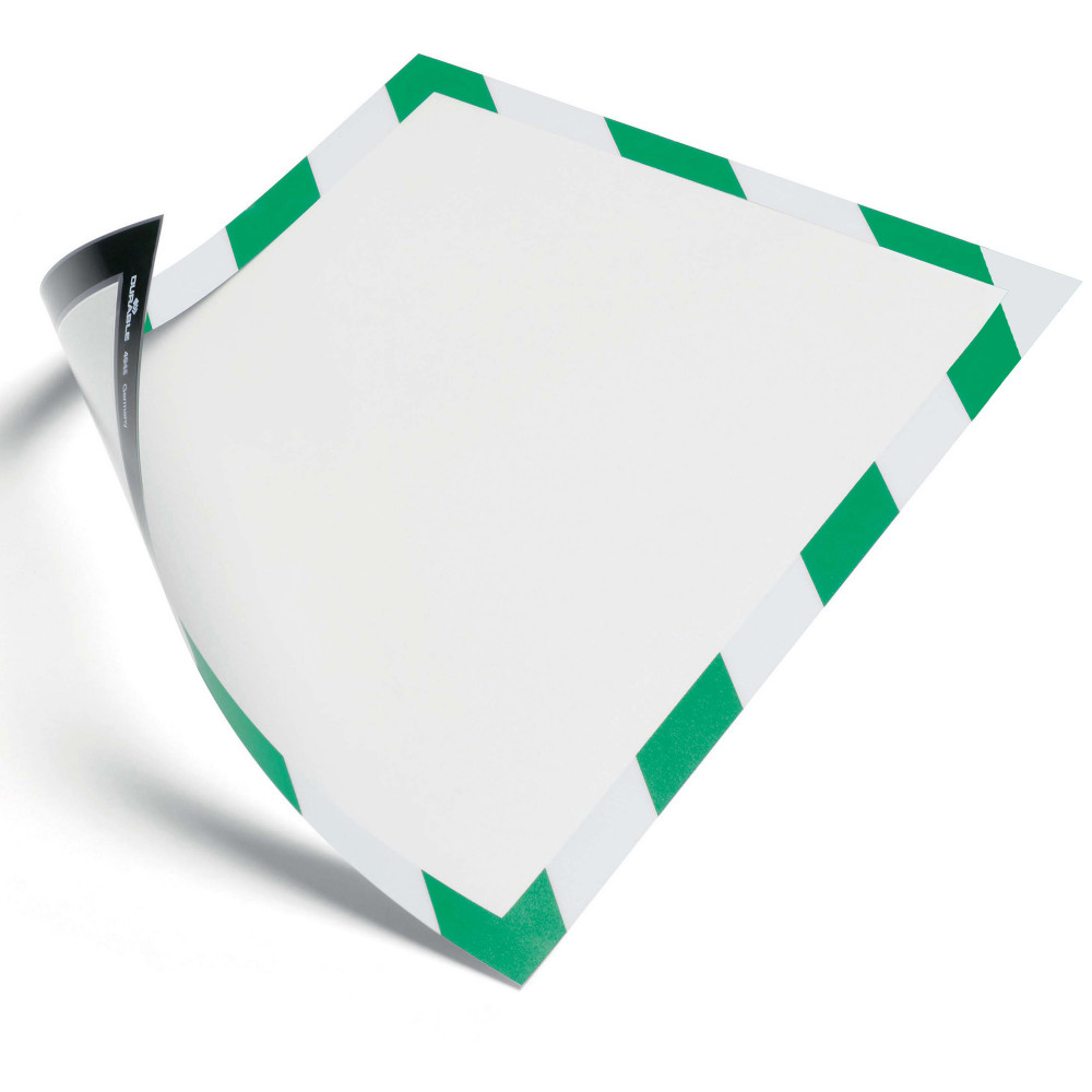 DURABLE MAGNETIC FRAME A4 Security Green/White Pack 5