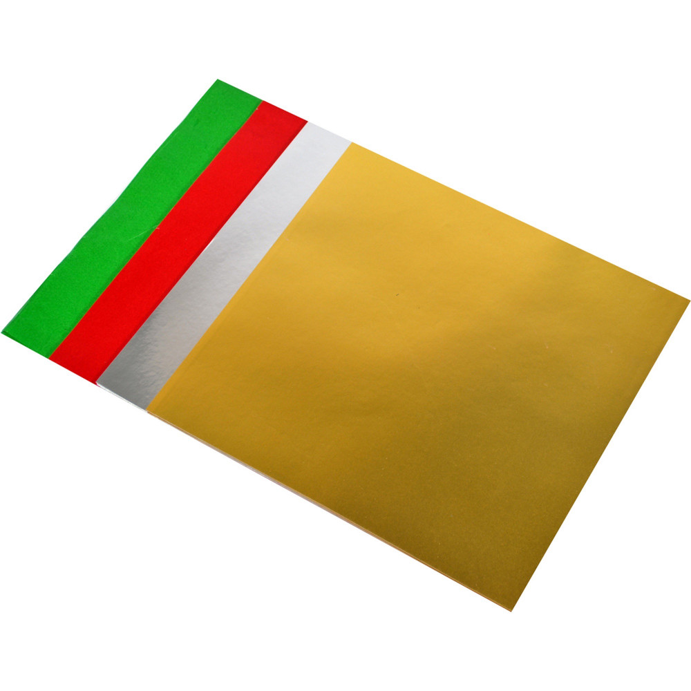 KINDER SHAPES Xmas Foil &Gloss Paper Squares Pack of 100