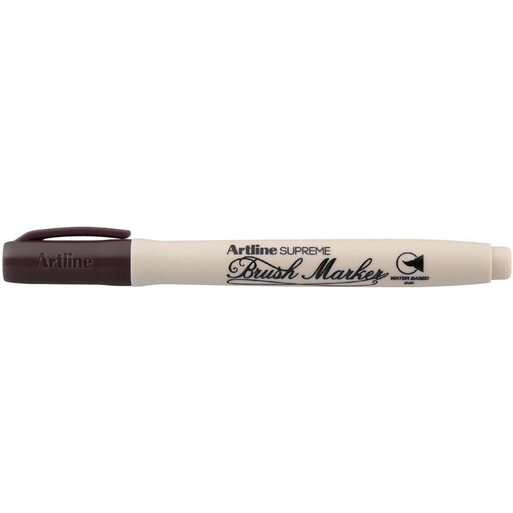 Artline Supreme Brush Marker Dark Brown BX12
