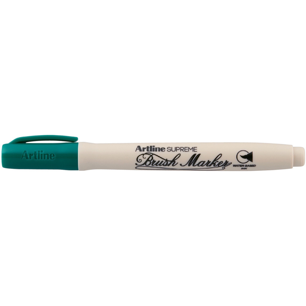 Artline Supreme Brush Marker Dark Green BX12