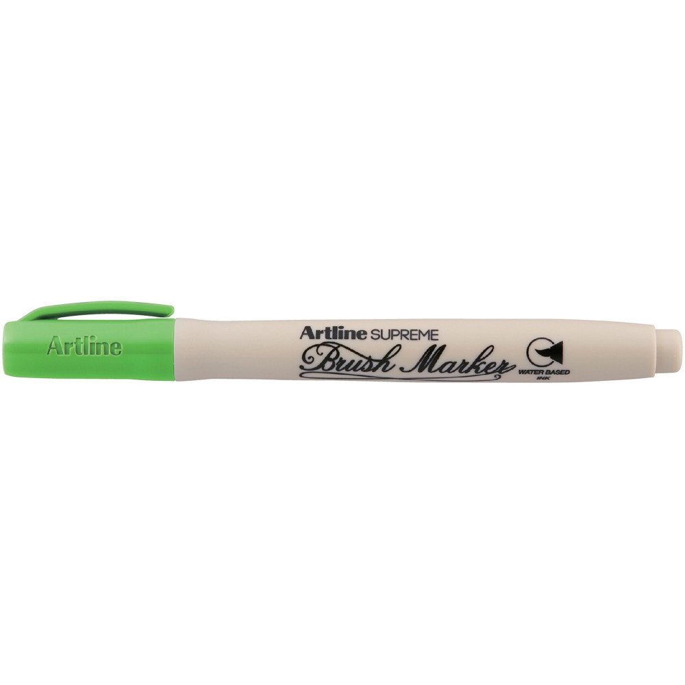 Artline Supreme Brush Marker Yellow Green BX12