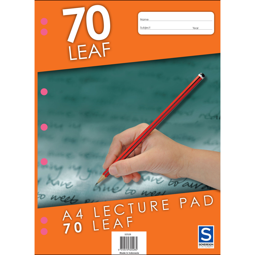 Sovereign Lecture Pad A4 7mm Ruled 70 Leaf PACK OF 10