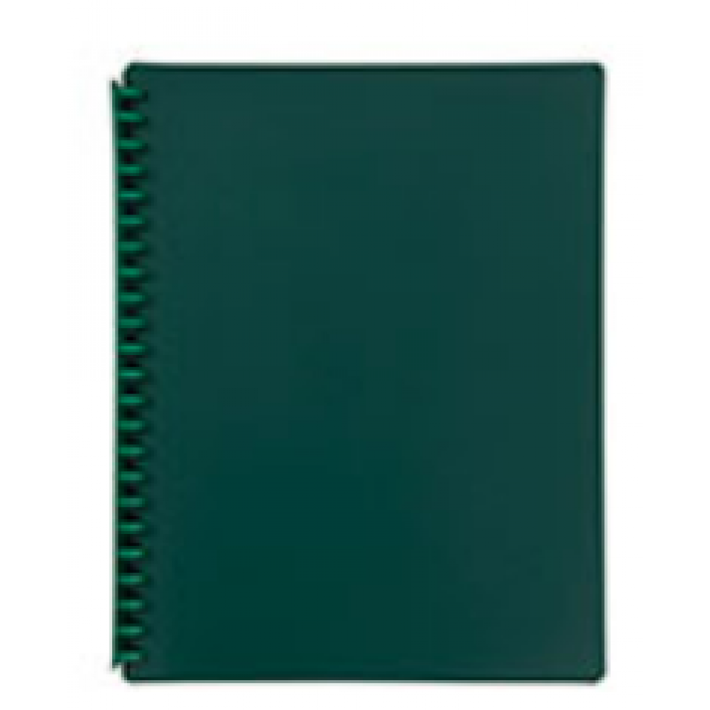 MARBIG REFILLABLE DISPLAY BOOK - A4 20 Pocket - Dark GREEN