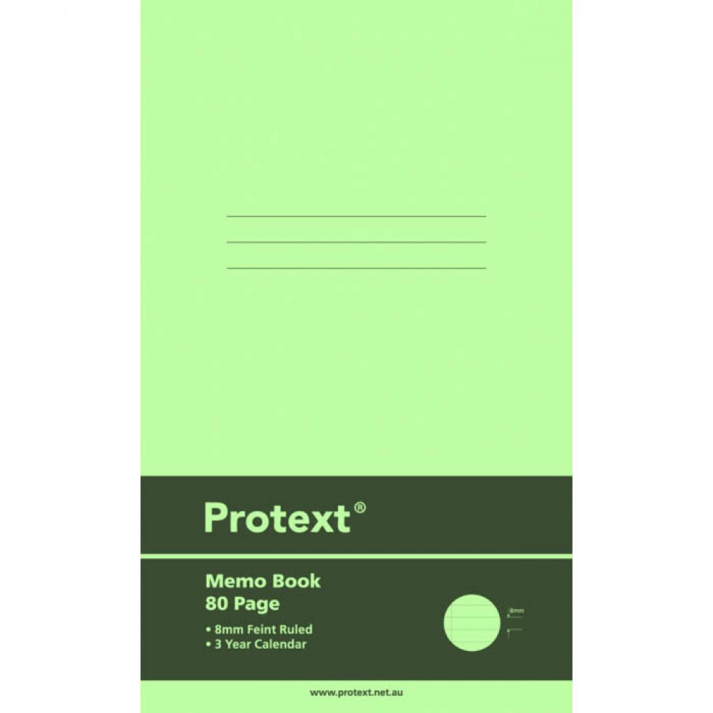 PROTEXT MEMO BOOK 80 PAGES PP COVER