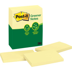 Post-It 655-RPARecycled Note 73Mm X 123Mm Yellow Pack of 12