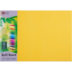 Quill Board 210GSM A3 Lemon Pack 25
