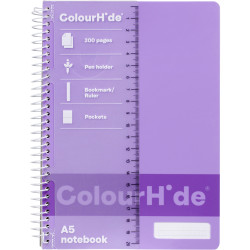 COLOURHIDE NOTEBOOK A5 200 Page Purple