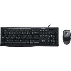 Logitech MK200 USB Wired Keyboard and Mouse Combo Black
