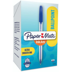 Papermate 50 Inkjoy Ballpoint Pen 1.0mm Blue Pack of 60