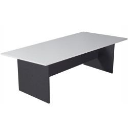 RAPIDLINE BOARDROOM TABLE RECTANGLE 2400Wx1200Dx730mmH Natural White/Ironstone