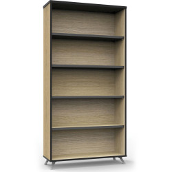 RADID INFINITY BOOKCASE 900Wx315Dx1800mmH Natural Oak with Black