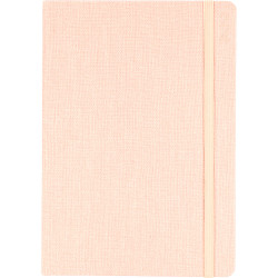 Debden Designer Diary Week To View A5 Textured Fabric Peach